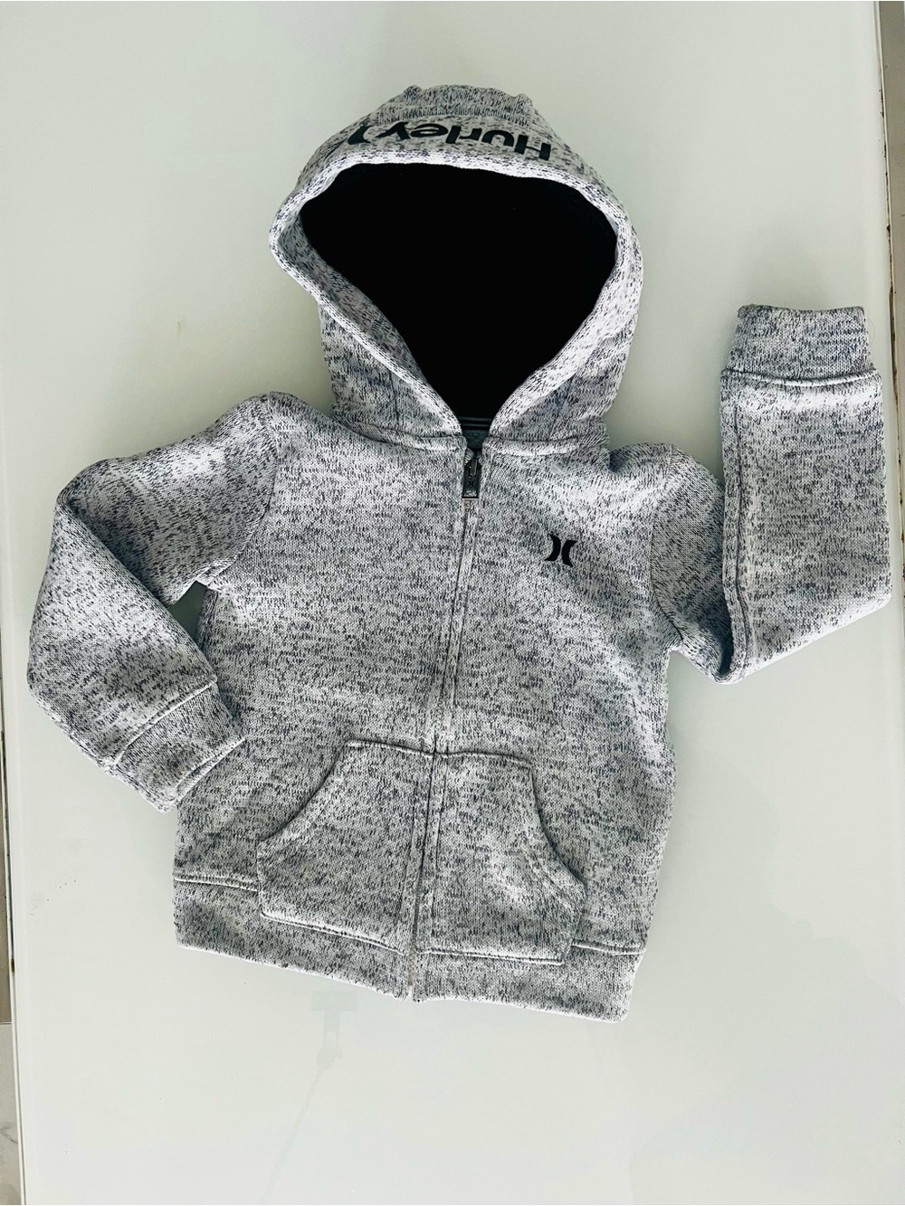 Hurley Kids' Heather Gray Zip Hoodie - Marled Gray Pullover